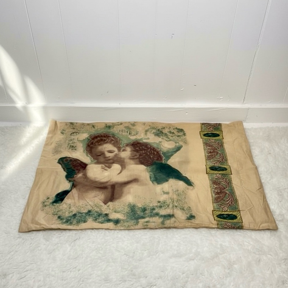 Vintage Angel Print Pillow Case